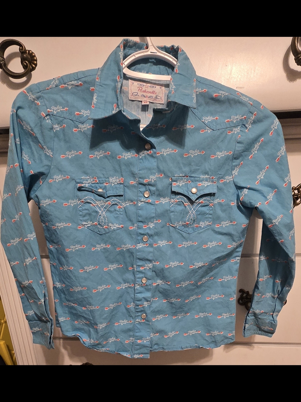 Rancher Kids Turquoise Button-Up One Piece Shirt